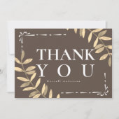 Minimalistisch Brown Dankeskarte (Vorderseite)