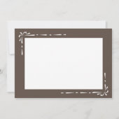 Minimalistisch Brown Dankeskarte (Rückseite)