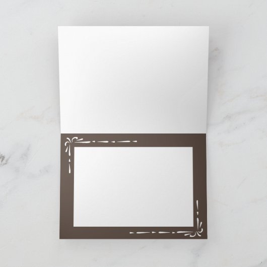 Minimalistisch Brown Dankeskarte (Innenseite)