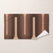 Minimalistisch Brown Geo Badhandtuch Set (Handtuch)
