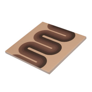 Minimalistisch Brown Geo Fliese