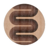 Minimalistisch Brown Geo Schneidebrett (Vorderseite)
