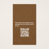 Minimalistisch Brown Hang Tag Cards (Rückseite)