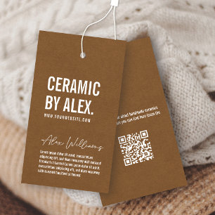 Minimalistisch Brown Hang Tag Cards