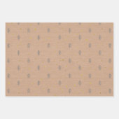 Minimalistisch Brown Kraft + Black Christmas Trift Geschenkpapier Set (Vorderseite)