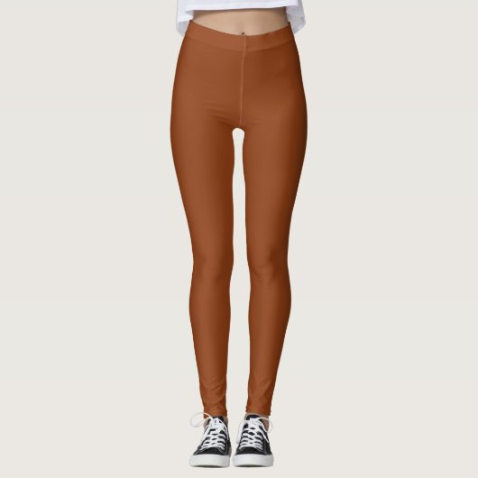 Minimalistisch Brown Leggings (Vorderseite)