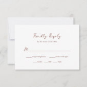 Minimalistisch Brown Rustic Wedding | Wahl RSVP Karte (Vorderseite)