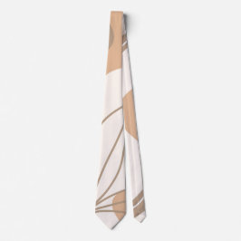 Minimalistisch Brown Tan und White Neck Tie Krawatte