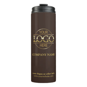 Minimalistisch-Brown-Werbefirma-Logo Thermosbecher