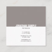 Minimalistisch Brown White Simple Elegante Schlich Quadratische Visitenkarte (Vorderseite)