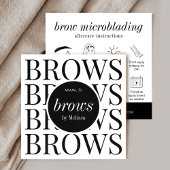 Minimalistisch-Brows-Laminierung Mikroblading Afte Quadratische Visitenkarte