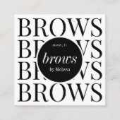 Minimalistisch-Brows-Laminierung Mikroblading Afte Quadratische Visitenkarte (Vorderseite)