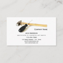 Minimalistisch Builder Handyman Business Card Visitenkarte