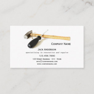 Minimalistisch Builder Handyman Business Card Visitenkarte