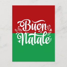 Minimalistisch Buon Natale Italienisch Frohe Weihn Postkarte