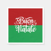 Minimalistisch Buon Natale Italienisch Frohe Weihn Serviette (Vorderseite)