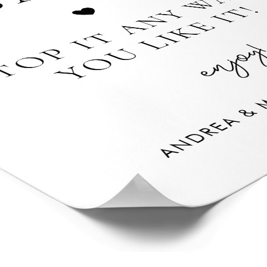 Minimalistisch Burger Bar bauen Sie Ihr eigenes Ho Poster (Ecke)