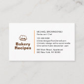 Minimalistisch Burger Foto Restaurant Koch Küche Visitenkarte (Vorderseite)