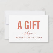 Minimalistisch Burnt Orange Beauty Salon Wellness- (Vorderseite)