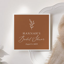 Minimalistisch Burnt Orange Boho Brautparty Serviette