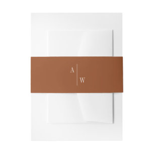 Minimalistisch Burnt Orange Wedding Einladungsbanderole