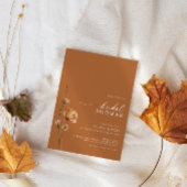 Minimalistisch Burnt Orange Wildblume Brautparty Einladung
