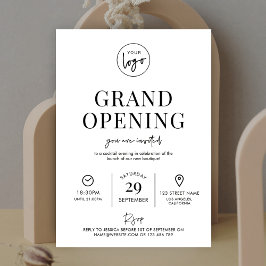 Minimalistisch Business Grand Opening Modern Logo Einladung