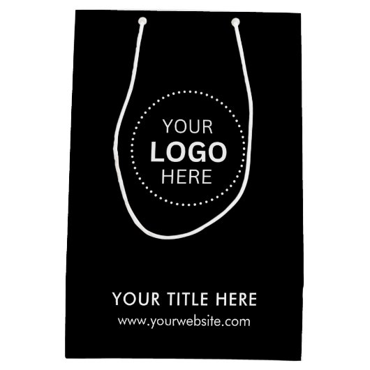 Minimalistisch Business Modernes Geschenktasche Mittlere Geschenktüte (Rückseite)