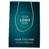 Minimalistisch Business Modernes Geschenktasche Mittlere Geschenktüte (Rückseite)