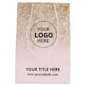 Minimalistisch Business Modernes Geschenktasche Mittlere Geschenktüte (Rückseite)