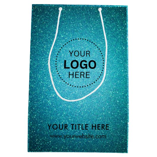 Minimalistisch Business Modernes Geschenktasche Mittlere Geschenktüte (Rückseite)