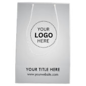 Minimalistisch Business Modernes Geschenktasche Mittlere Geschenktüte (Rückseite)