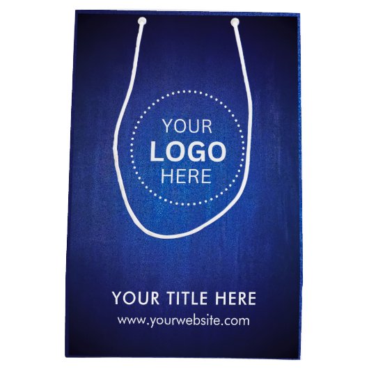 Minimalistisch Business Modernes Geschenktasche Mittlere Geschenktüte (Rückseite)