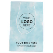 Minimalistisch Business Modernes Geschenktasche Mittlere Geschenktüte (Rückseite)