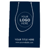 Minimalistisch Business Modernes Geschenktasche Mittlere Geschenktüte (Rückseite)