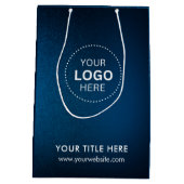 Minimalistisch Business Modernes Geschenktasche Mittlere Geschenktüte (Rückseite)