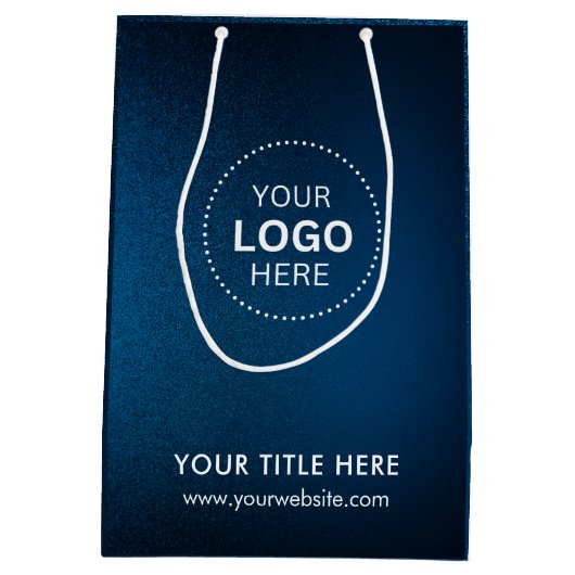 Minimalistisch Business Modernes Geschenktasche Mittlere Geschenktüte (Rückseite)