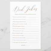 Minimalistisch Calligraphy Vater Jokes Baby Showsp (Vorderseite)