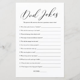 Minimalistisch Calligraphy Vater Jokes Baby Showsp