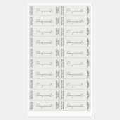 Minimalistisch Candle Jar Thin Vertikal Label Set Etiketten (Blatt)