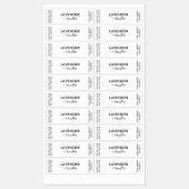 Minimalistisch Candle Jar Thin Vertikal Label Set Etiketten (Blatt)