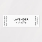 Minimalistisch Candle Jar Thin Vertikal Label Set Etiketten (Design 1)