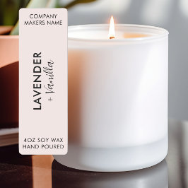 Minimalistisch Candle Jar Thin Vertikal Label Set Etiketten