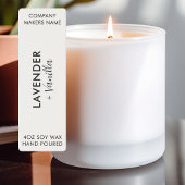 Minimalistisch Candle Jar Thin Vertikal Label Set Etiketten