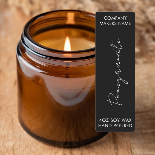 Minimalistisch Candle Jar Thin Vertikal Label Set Etiketten