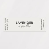 Minimalistisch Candle Jar Thin Vertikal Label Set Etiketten (Design 1)