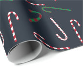 Minimalistisch Candy Cane Holiday Geschenkpapier (Rolleneckpunkt)