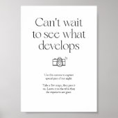 Minimalistisch Capture the Erinnerungen Table Sign Poster (Vorne)