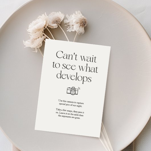 Minimalistisch Capture the Erinnerungen Table Sign Poster