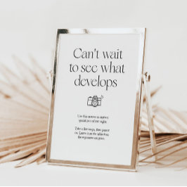 Minimalistisch Capture the Erinnerungen Table Sign Poster